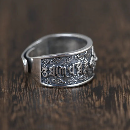 Mantra Silver Ring