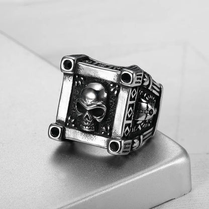 skull square ring