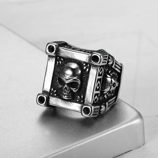 skull square ring