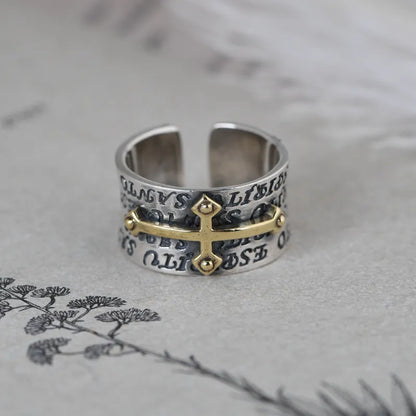 Silver Cross Ring