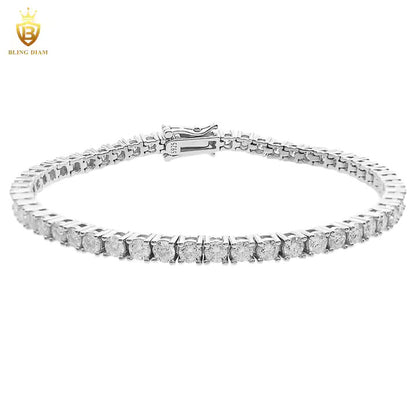 Signature Tennis Bracelet - 3mm VVS Moissanite, Gold Plated Sterling Silver