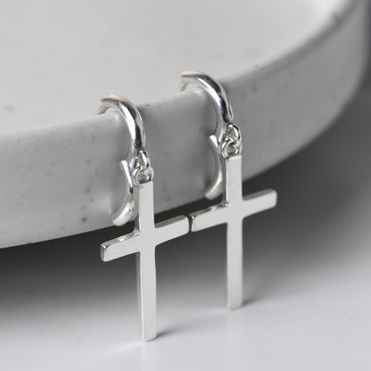 Rock Cross Stud Earrings