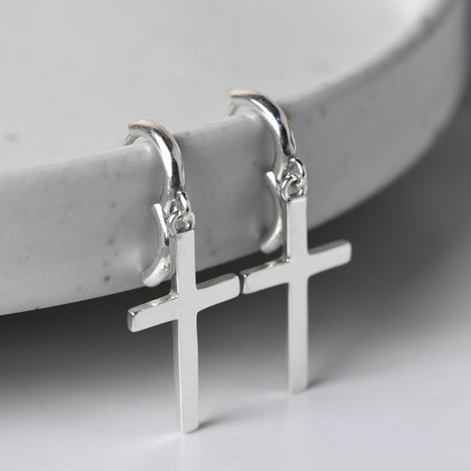 Rock Cross Stud Earrings