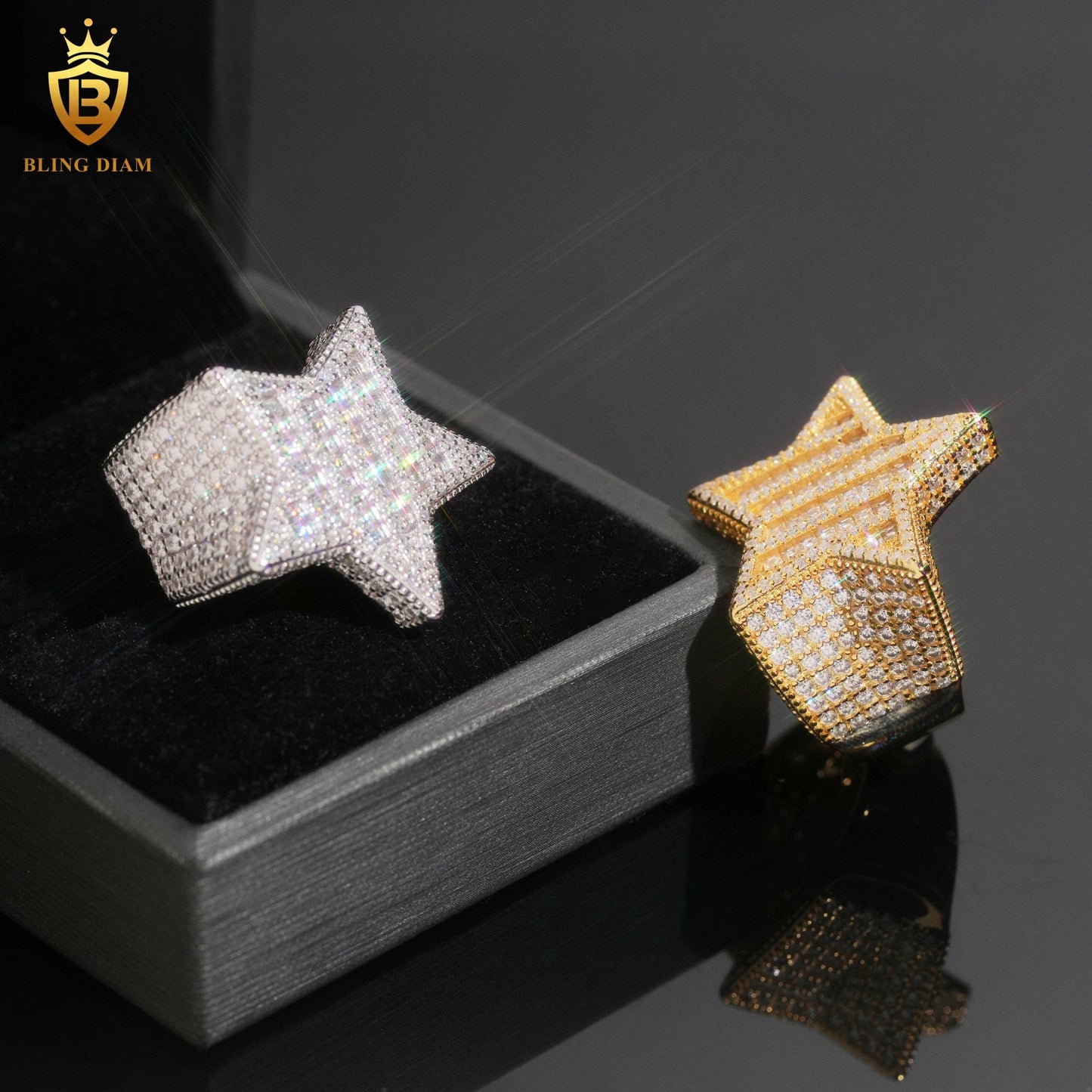 Custom star baguette ring
