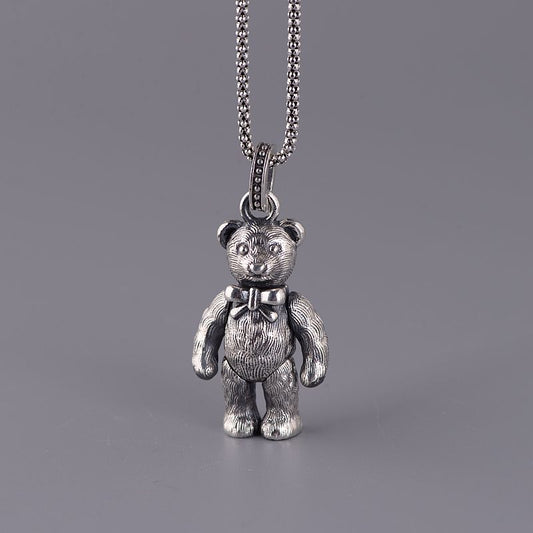 Bow Bear Necklace
