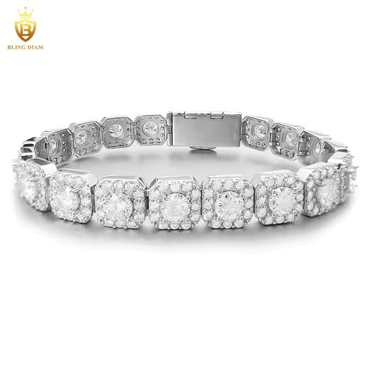Tennis Bracelet | 10mm VVS Moissanite | 925 Sterling Silver