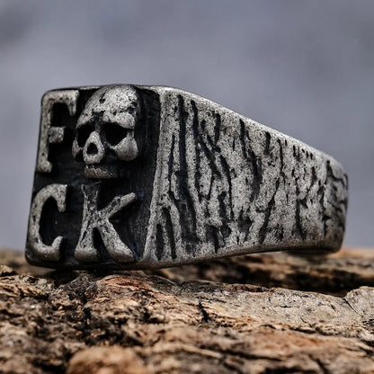 Profanity Skull Ring