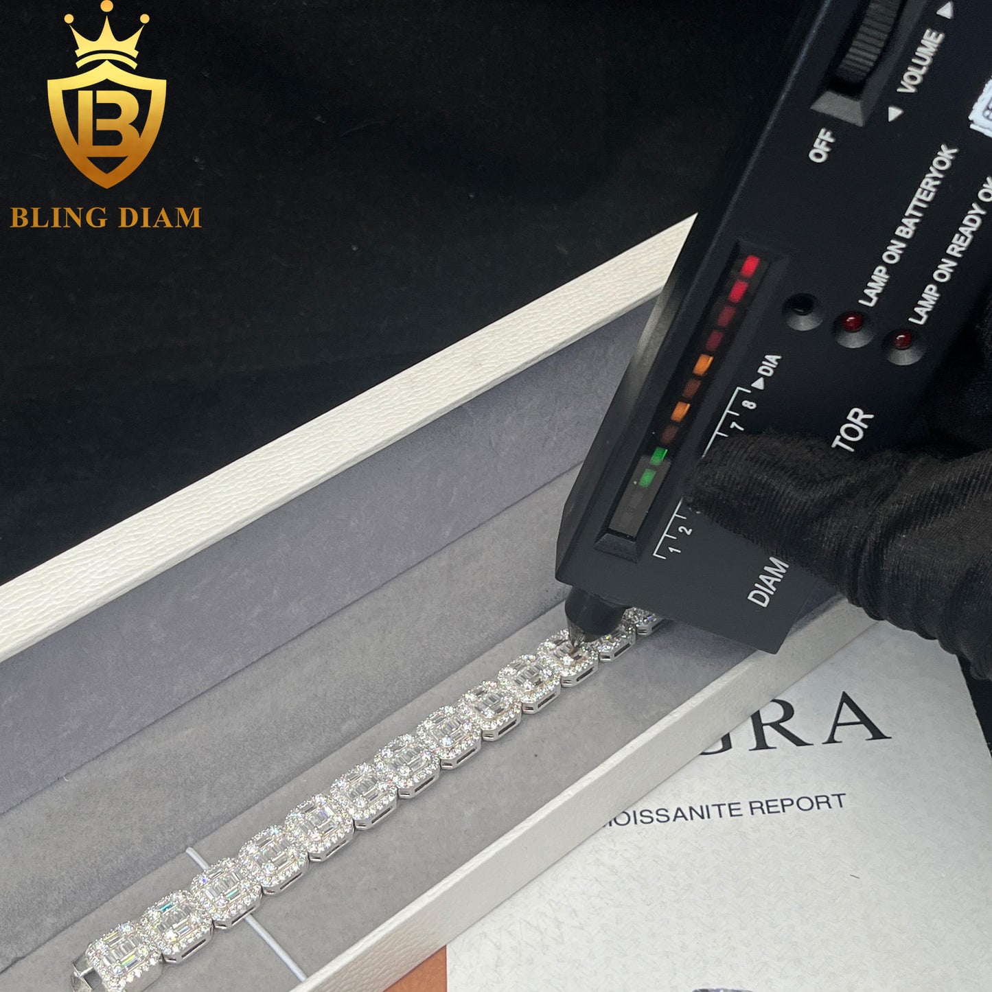 Baguette Cut Moissanite Tennis Bracelet