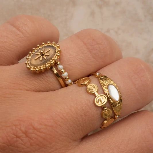 Sun Star Open Rings