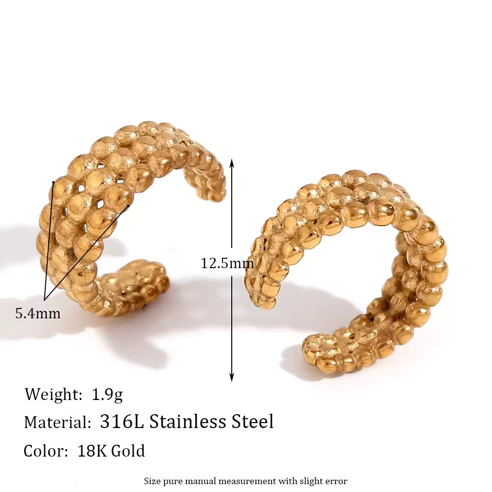 Flower Snake Clip-on Earrings