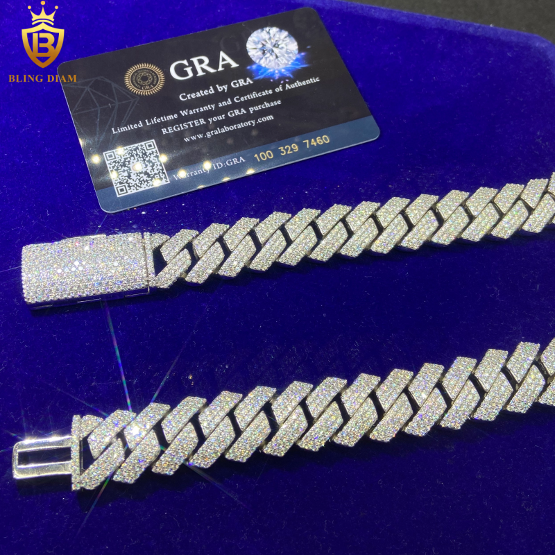 Iced Out Rapper Moissanite Cuban Link Chain