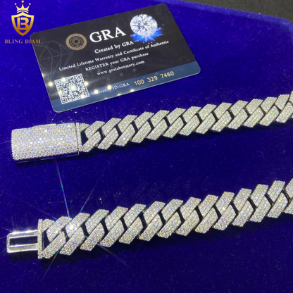 Iced Out Rapper Moissanite Cuban Link Chain