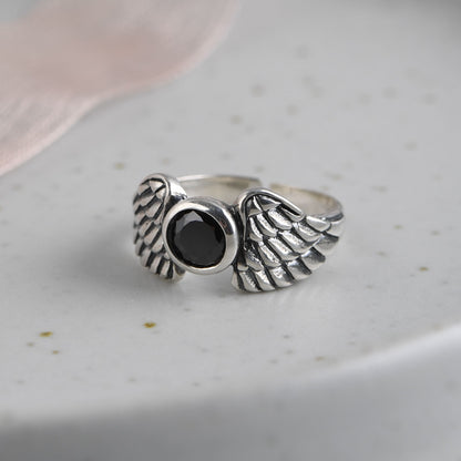 Feather Set Zircon ring
