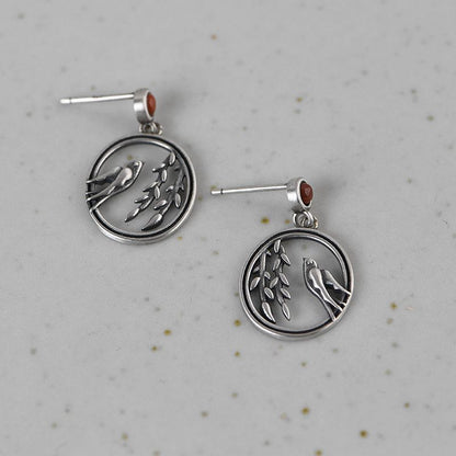 Swallow Leaves Lapis Lazuli Earrings