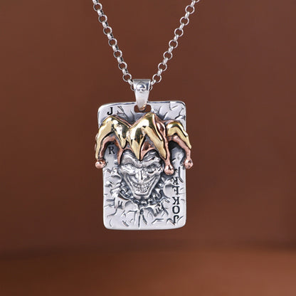Square Clown Skull Necklace