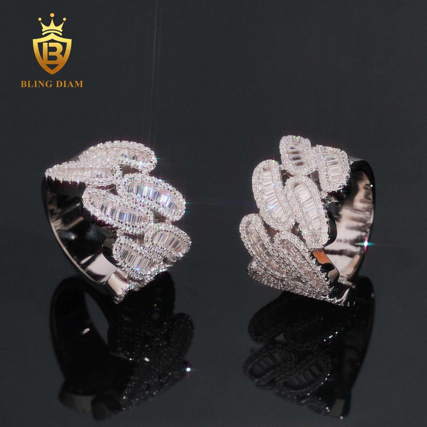 iced-out moissanite ring