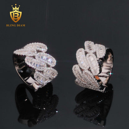 iced-out moissanite ring