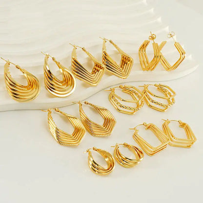 Geometric Irregular Hoop Earrings