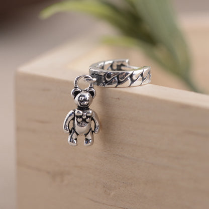 Crown Bear Drop Earrings