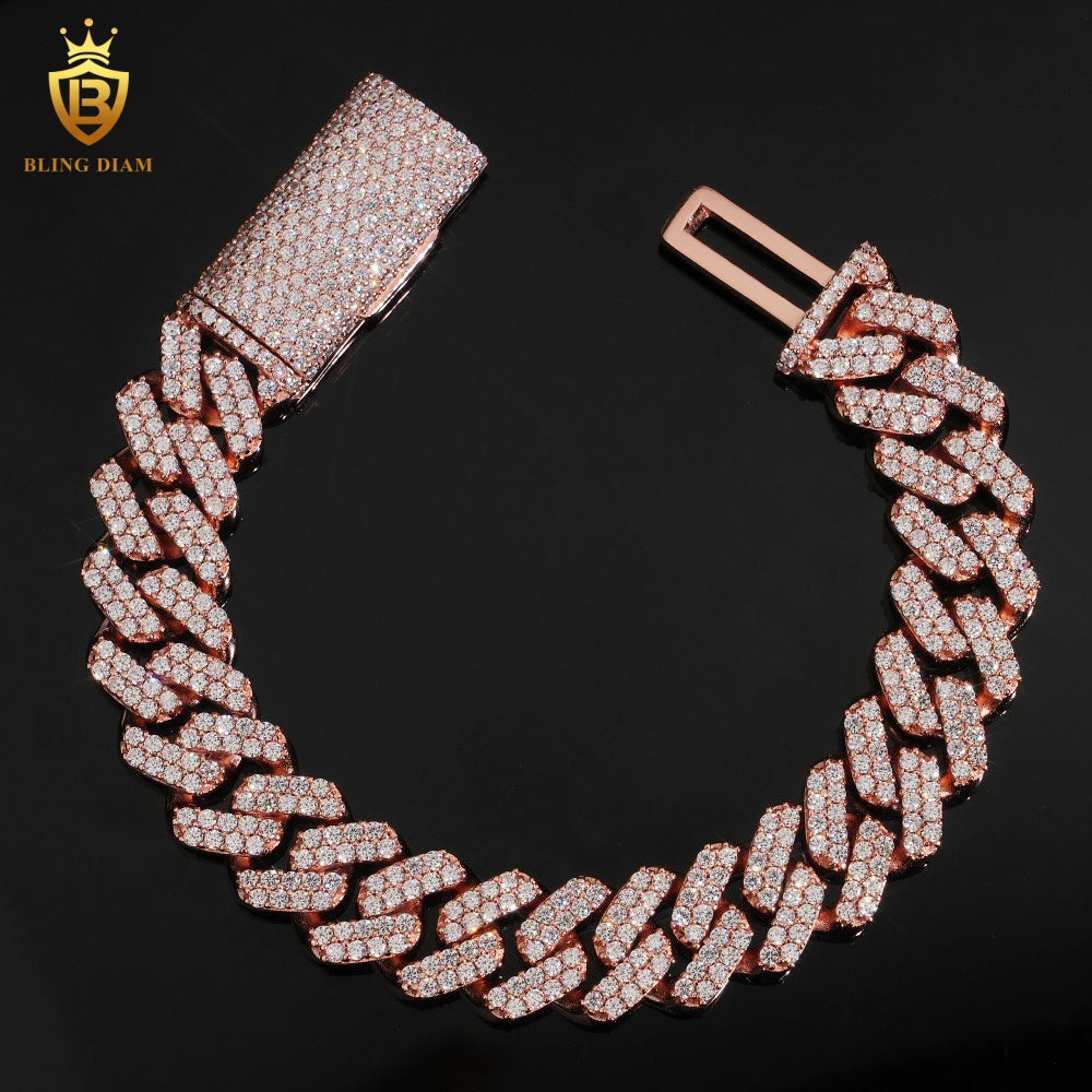 2 Row Iced Out Moissanite Bracelet