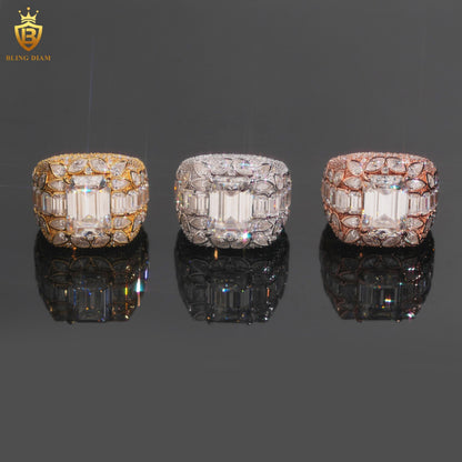 Buss down iced-out ring