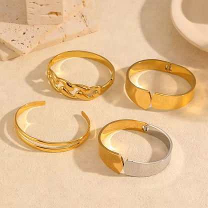 Hollow Statement Bangle Bracelet