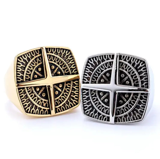 Vegvisir Compass Ring