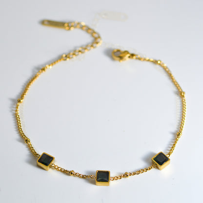 Square Colorful Zircon Bracelet