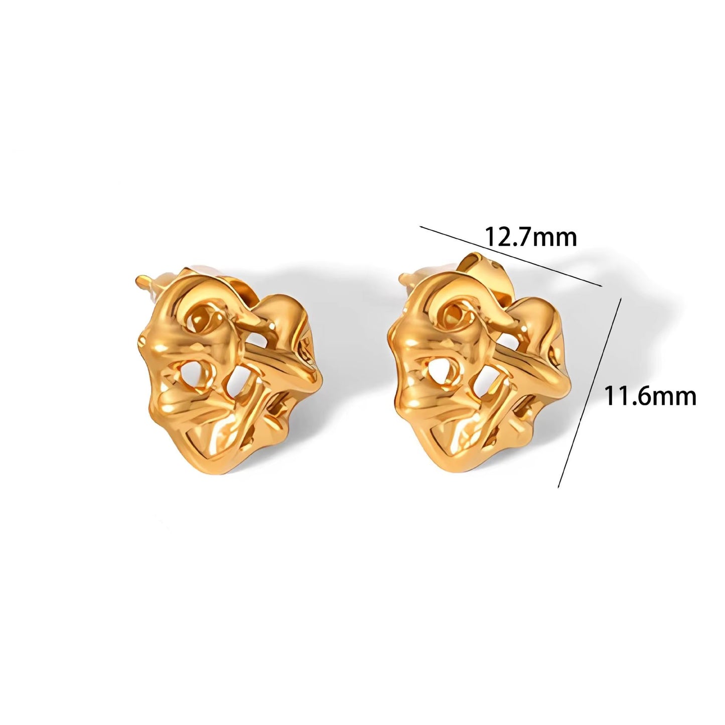 Love Heart Shape Pendant Earrings