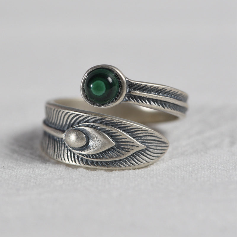 Peacock Feather ring