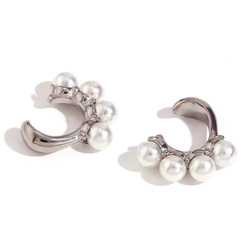 Flower Snake Clip-on Earrings