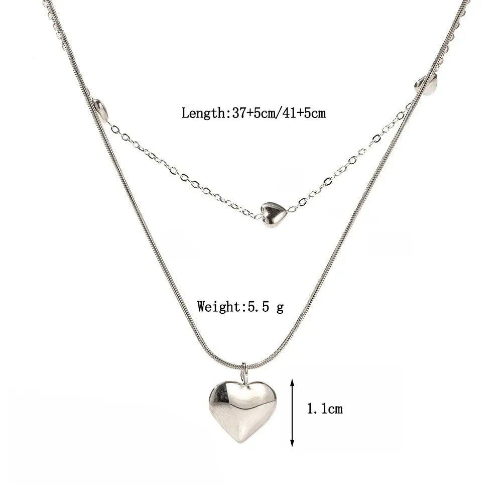 Layered Heart Necklace