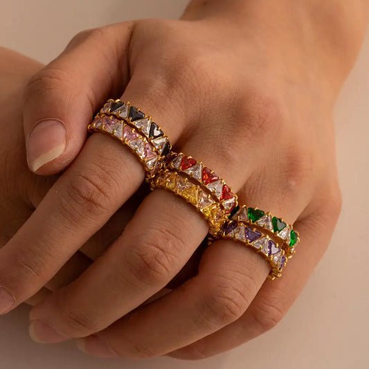 Gold Triangle Rings