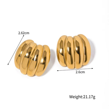 Textured Design Stud Earrings