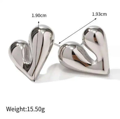 Geometric Irregular Heart Earrings