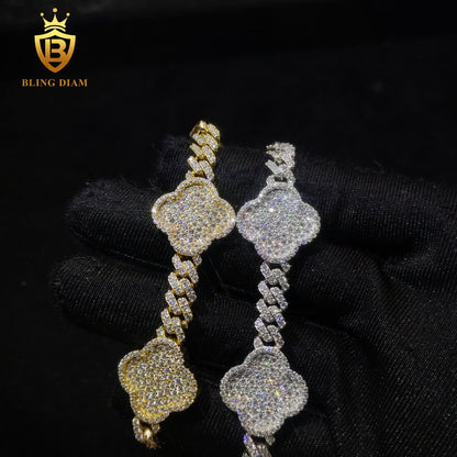 Four-Leaf Clover Moissanite Bracelet