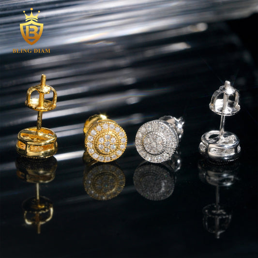 VVS Iced-Out Moissanite Stud Earrings