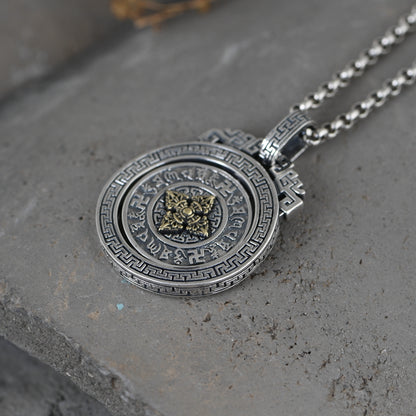 Mantra Rotatable Necklace