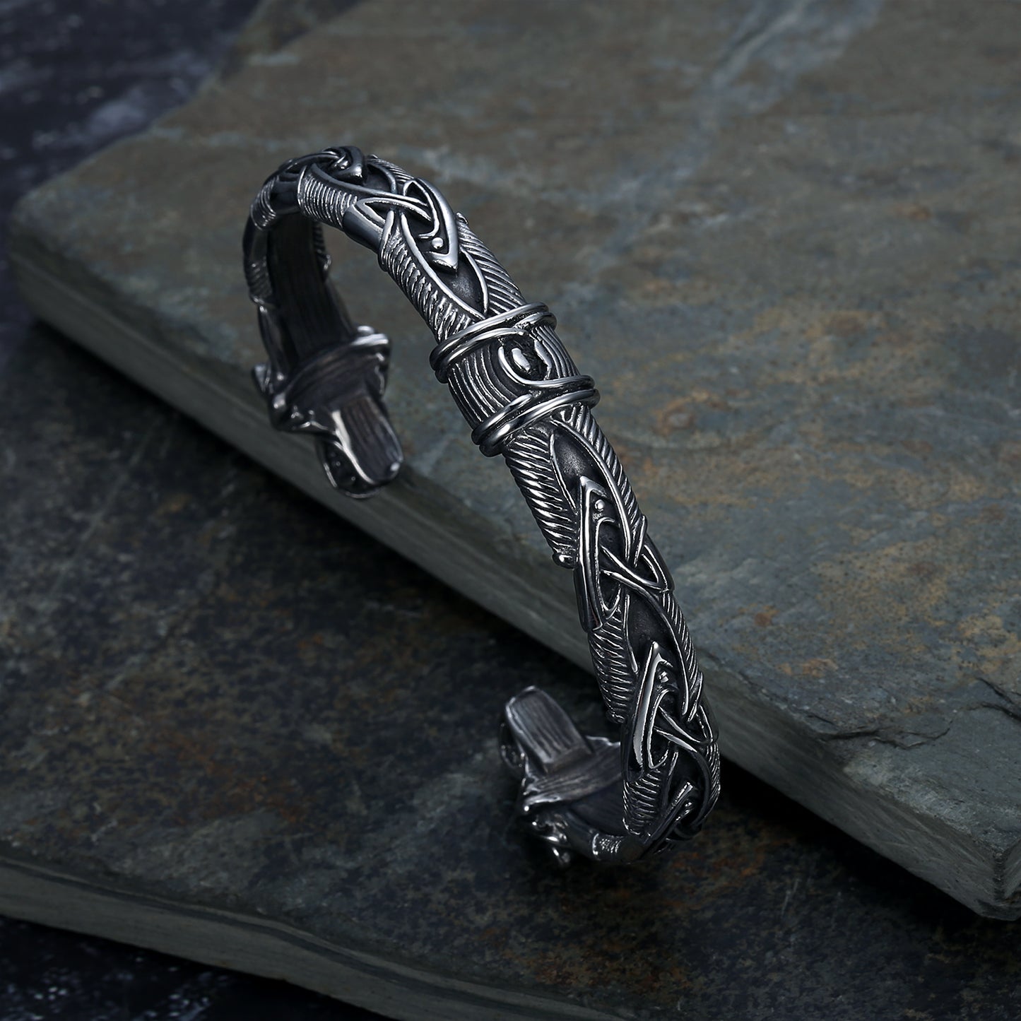 Viking Wolf Dragon Head Bracelet