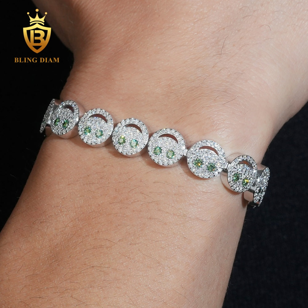 Smile Face Moissanite Bracelet