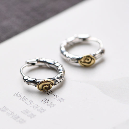 Gold Rose Earrings