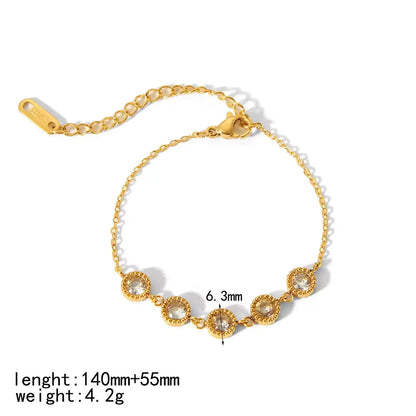Zircon Dainty Elegant Muliti Charm Bracelet