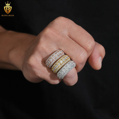 Square stone iced-out ring
