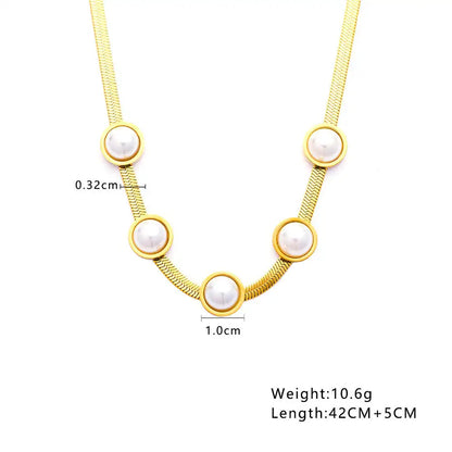 Golden Pearl Necklaces