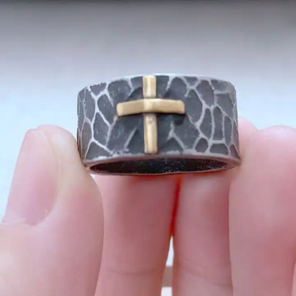 Vintage Christian religion Jesus crucified ring