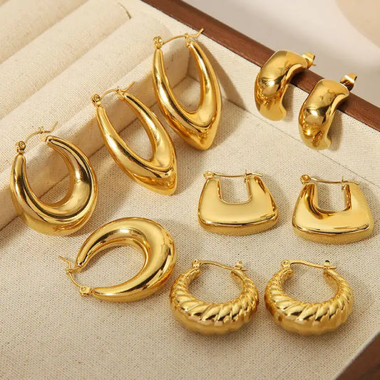 Hoops Geometric Earrings