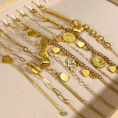 Cuban Chain Circle Bracelet