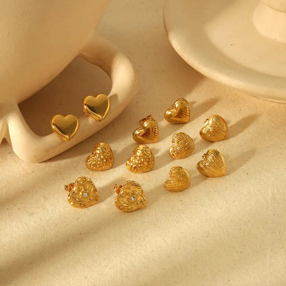 Heart Stud Earrings