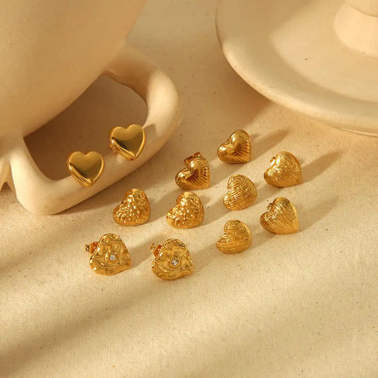 Heart Stud Earrings