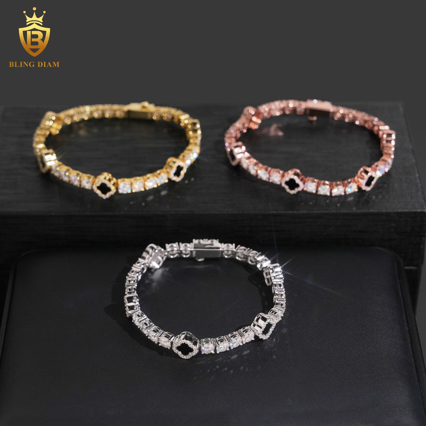 Clover Moissanite Tennis Bracelet